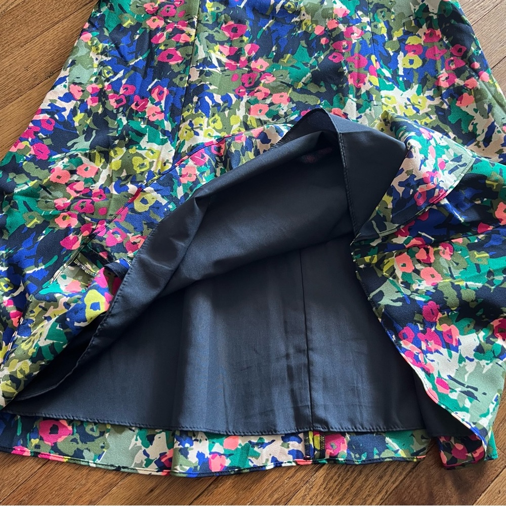 J.Crew Factory Printed Flutter Shirt Dress Floral Print Size 4 - Picture 4 of 8